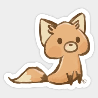 Kawaii and cute fox Sticker